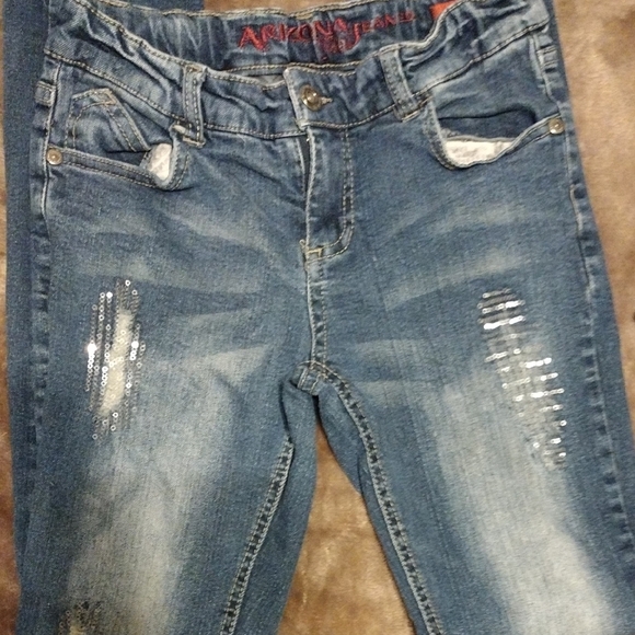 Justice Blue Jeans with Silver Accents - Picture 3 of 6